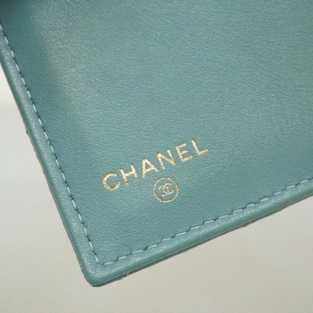 CHANEL Blue Caviar Leather Wallet - Picture 4 of 8